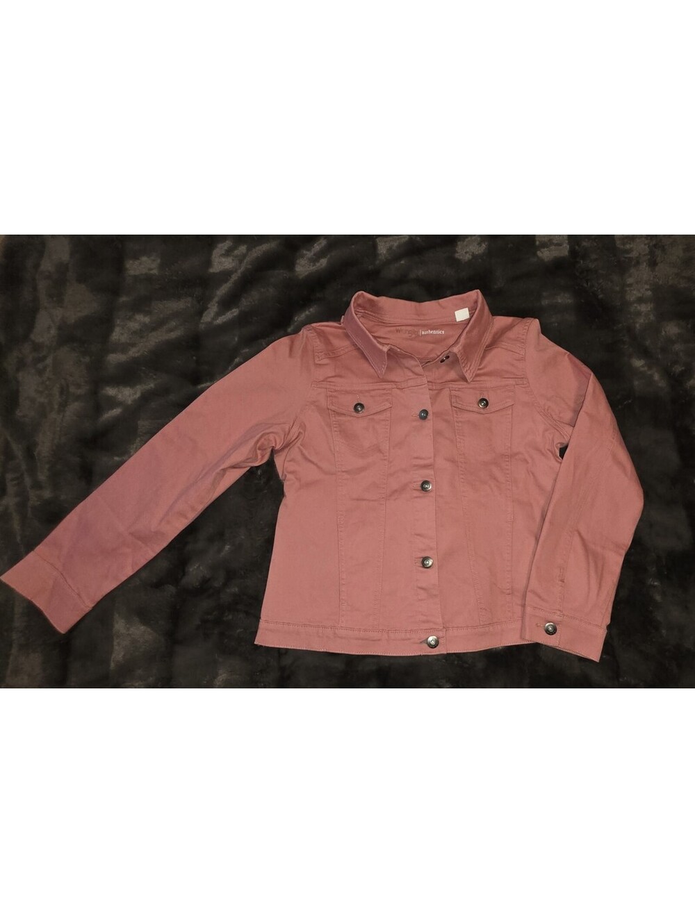 NICE Wrangler Women’s Pink Button-Front Collared Jacket w/ Pockets Solid XL